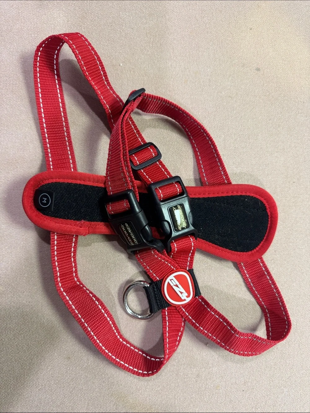 EzyDog Chest Plate Harness Red Medium